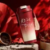 The red gradient insulated cup with white calligraphy characters shines brightly and is unstoppable. The white lid and hanging rope make it a fashionable and portable COFFEE style insulated cup Specification image